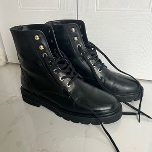 Stuart weitzman booties combat style